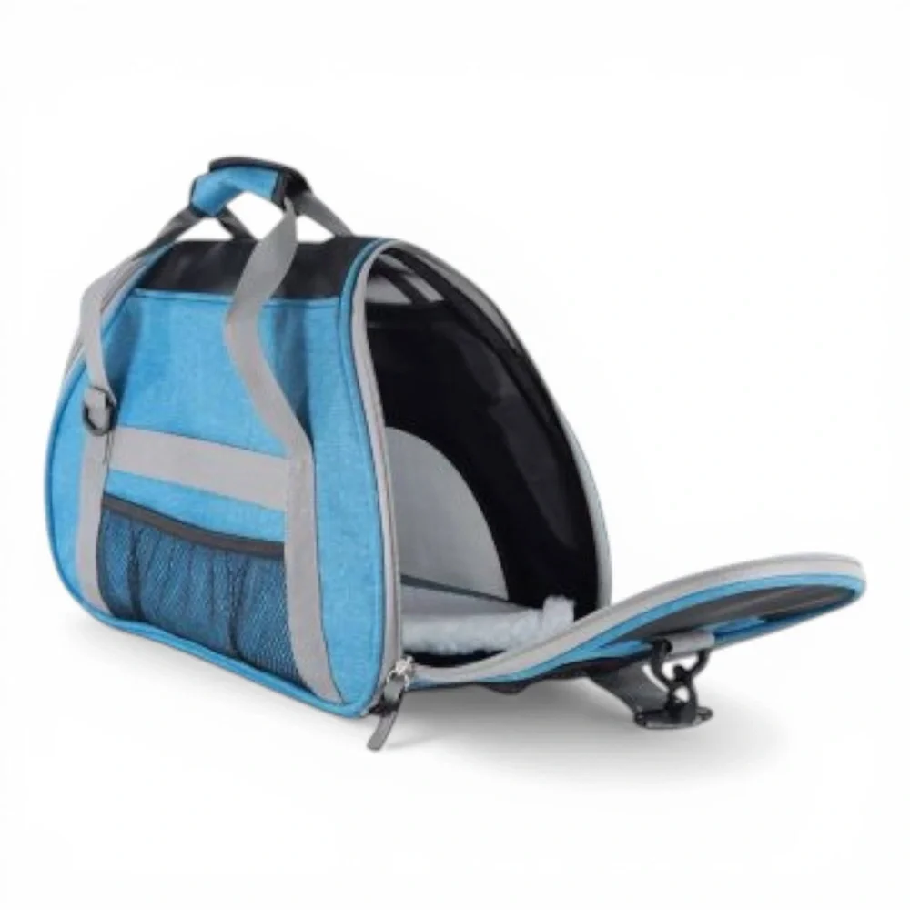 NWT Bergan Comfort Pet Carrier Small Blue Gray Travel Bag